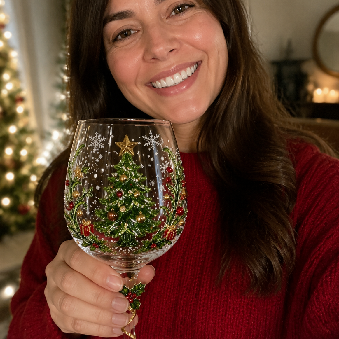 π₯π Christmas Wine Glass Collection Gift Box Set β¨