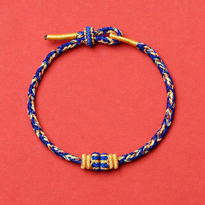 Buddha Stones Koi Fish Luck Hand-Woven String Bracelet - Blue Without Accessory - image 25
