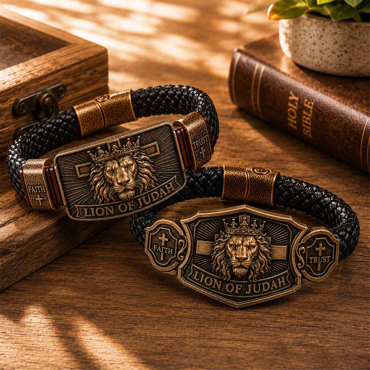 "Lion of Judah" Men's Christian Bracelet – Father's Day Gift