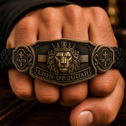 "Lion of Judah" Men's Christian Bracelet – Father's Day Gift