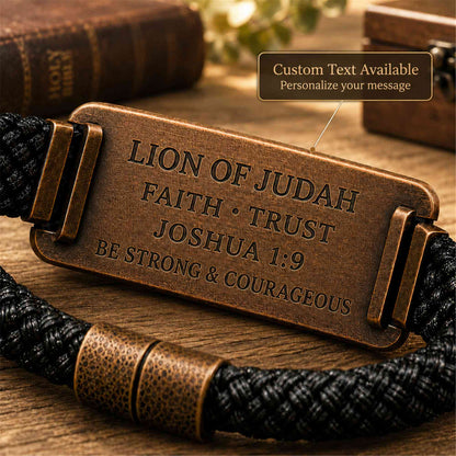"Lion of Judah" Men's Christian Bracelet – Father's Day Gift