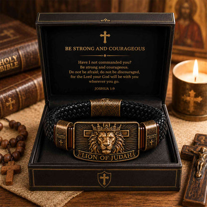 "Lion of Judah" Men's Christian Bracelet – Father's Day Gift