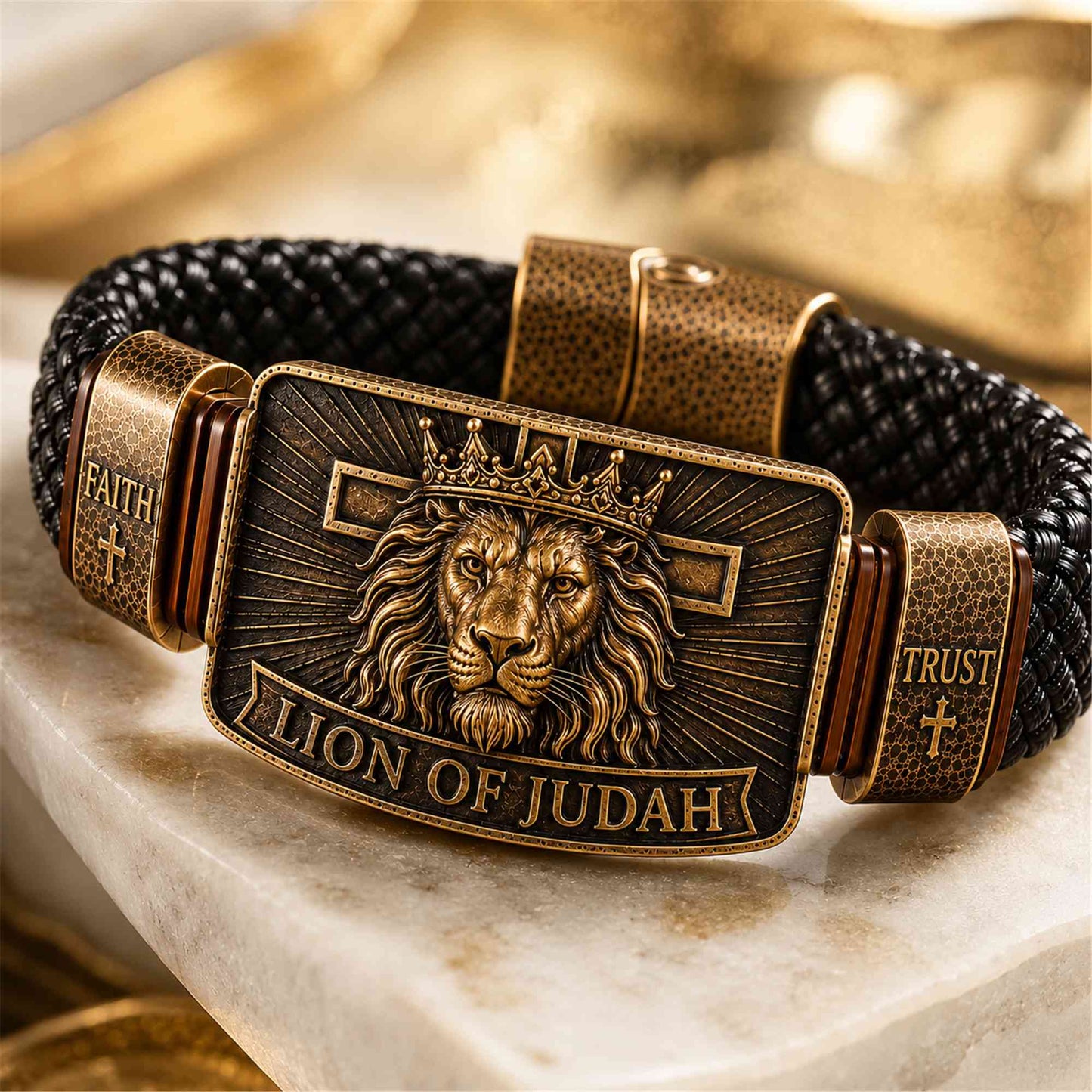 "Lion of Judah" Men's Christian Bracelet – Father's Day Gift