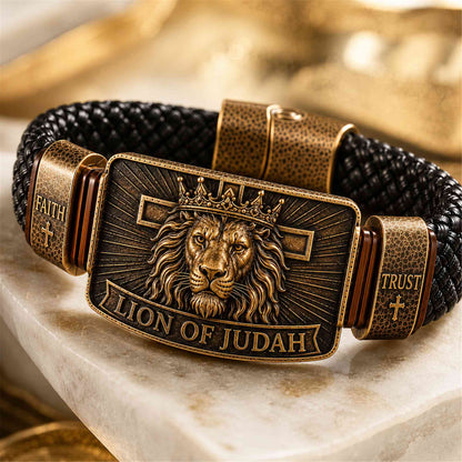 "Lion of Judah" Men's Christian Bracelet – Father's Day Gift