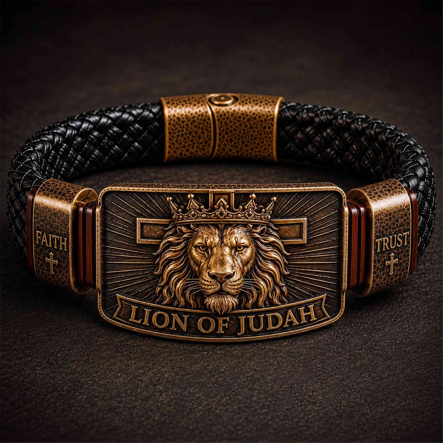 "Lion of Judah" Men's Christian Bracelet – Father's Day Gift