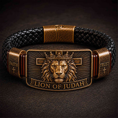 "Lion of Judah" Men's Christian Bracelet – Father's Day Gift