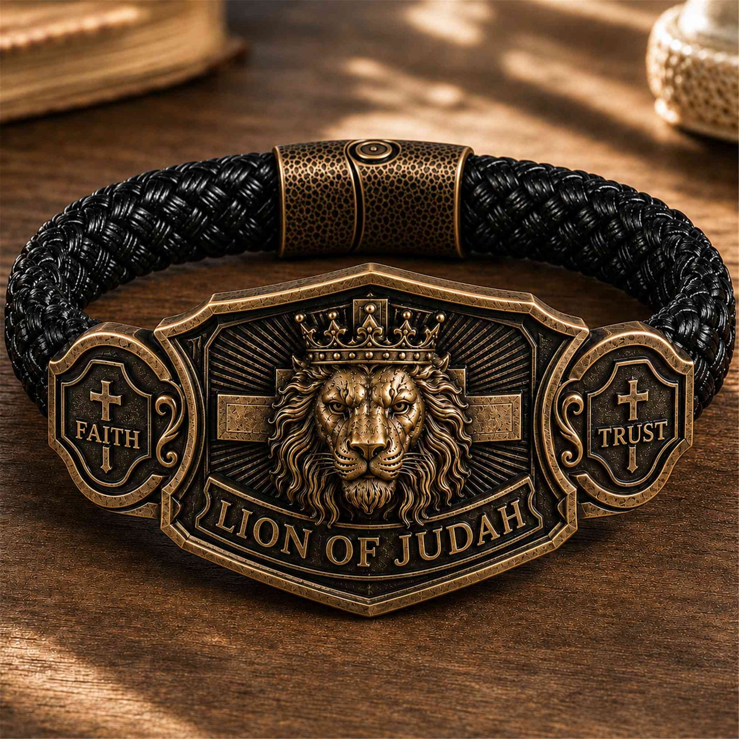 "Lion of Judah" Men's Christian Bracelet – Father's Day Gift