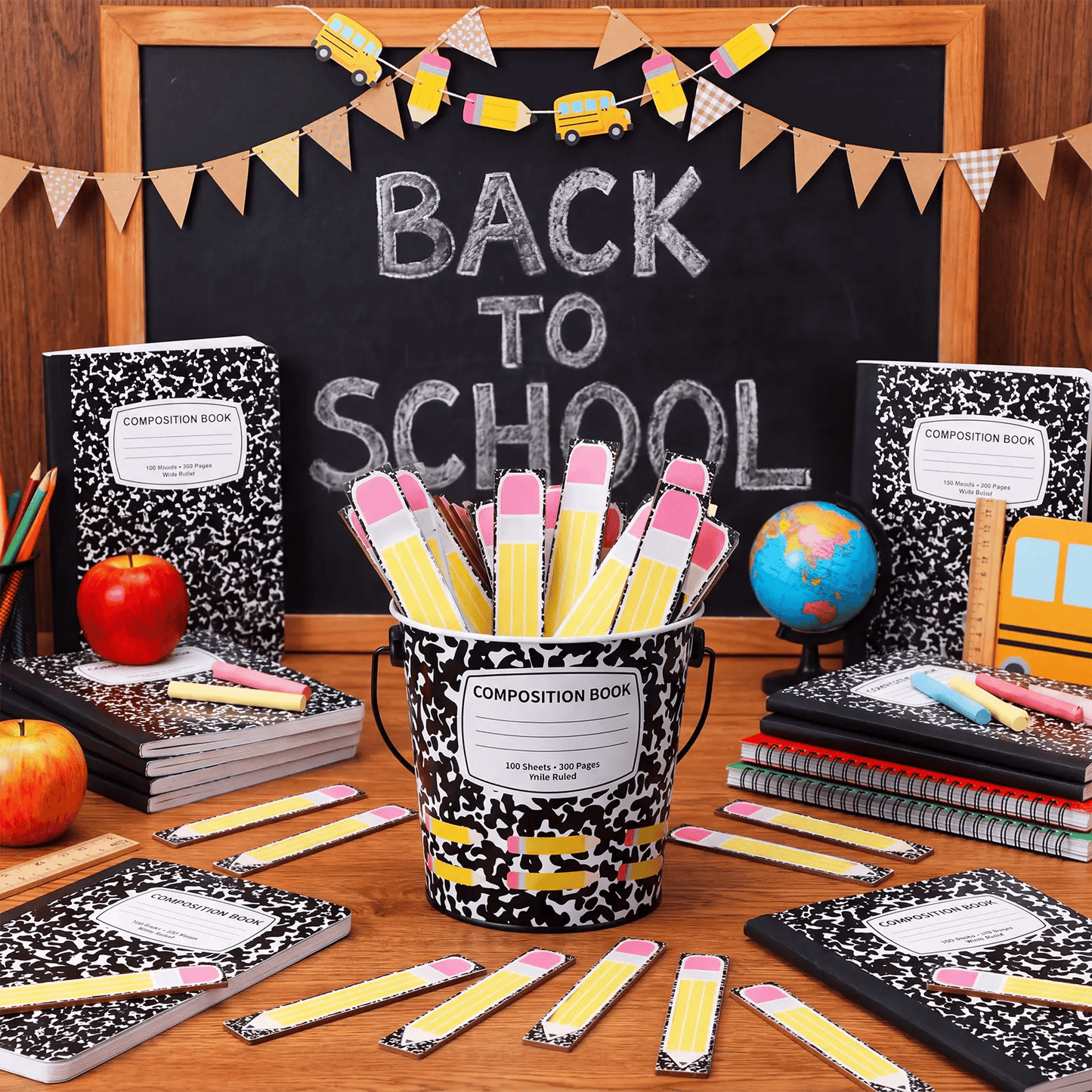 👩‍🏫121/101 Pcs Back to School Teacher Gift Flip Name Sticks Set with Storage Cup,Student Name Sticks with Metal Buckets & Stickers – Classroom Management & Student Grouping Tool for Teachers - Cow Prin / 101 Pcs