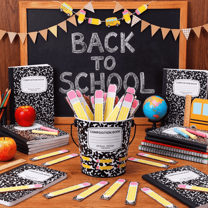 👩‍🏫121/101 Pcs Back to School Teacher Gift Flip Name Sticks Set with Storage Cup,Student Name Sticks with Metal Buckets & Stickers – Classroom Management & Student Grouping Tool for Teachers - Cow Prin / 101 Pcs
