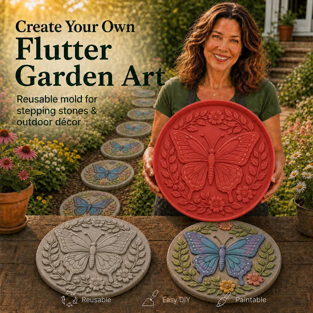 Garden Art Stepping Stone Mold