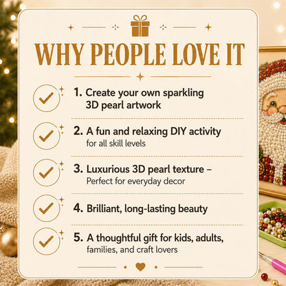 Christmas Farmhouse Decor DIY Diamond Pearl Art Kit