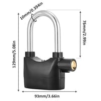 Heavy Duty 110dB Alarm Padlock