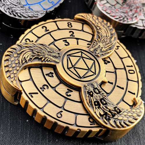 DND 7-in-1 Metal Fingertip Gyro - Gold / Free gift box