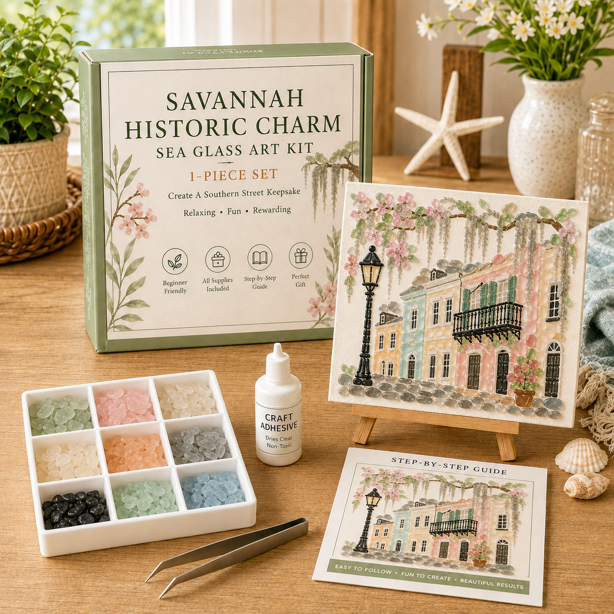 ✨ Timeless American Destinations Sea Glass Art Kit