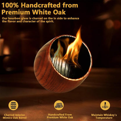 Handcrafted Charred Oak Tumbler