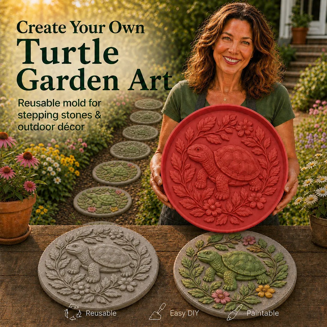 Garden Art Stepping Stone Mold