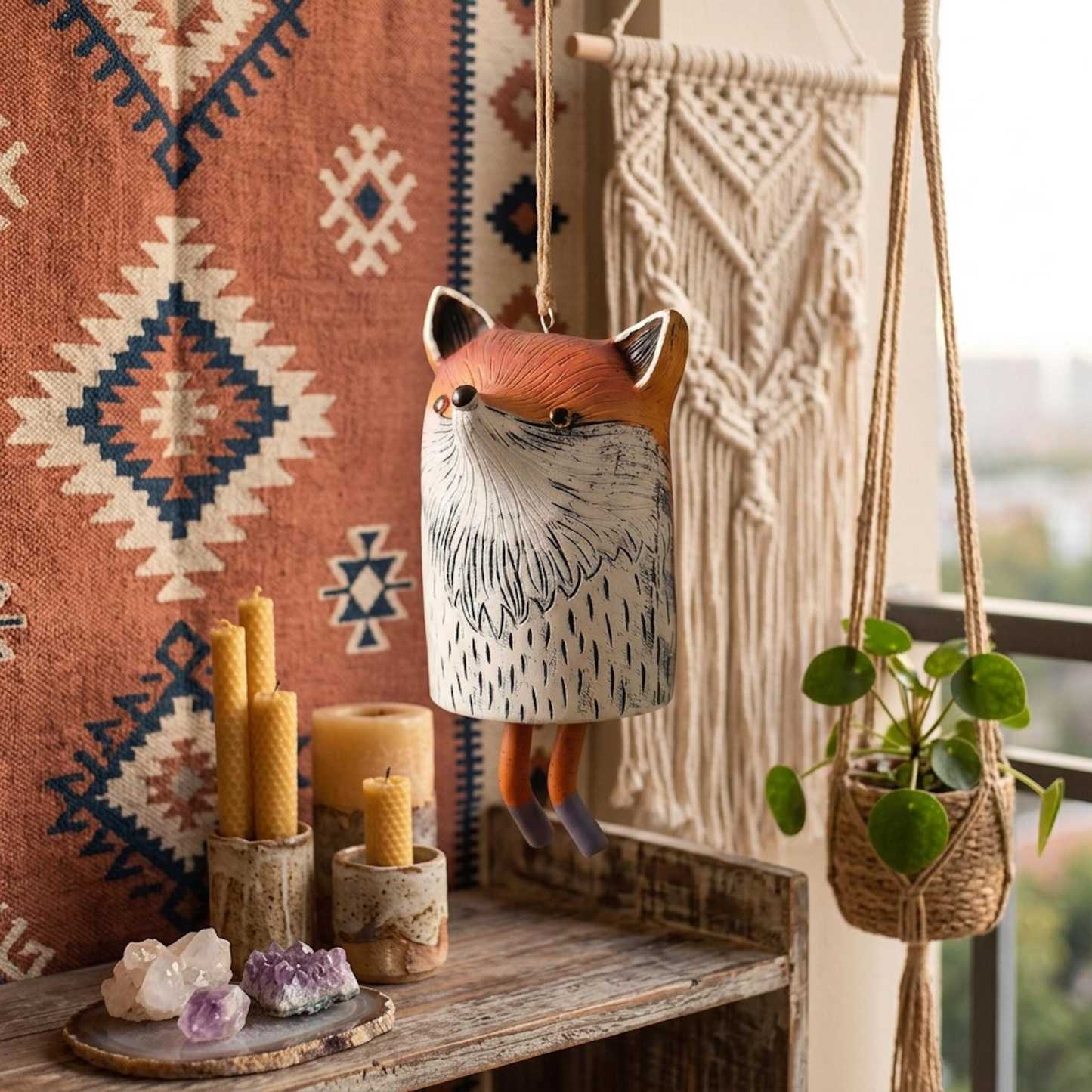 Handmade Whimsical Animal Wind Chime Ornaments