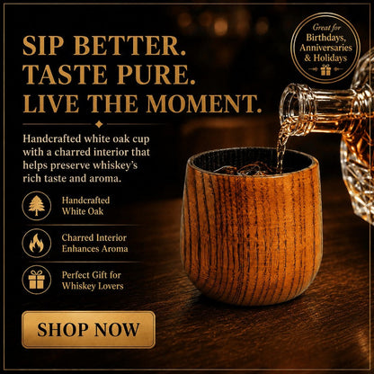Handcrafted Charred Oak Tumbler