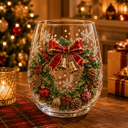 🎅Magical Christmas 3D Glass Cup Collection – Santa, Reindeer, Snowman & Christmas Tree