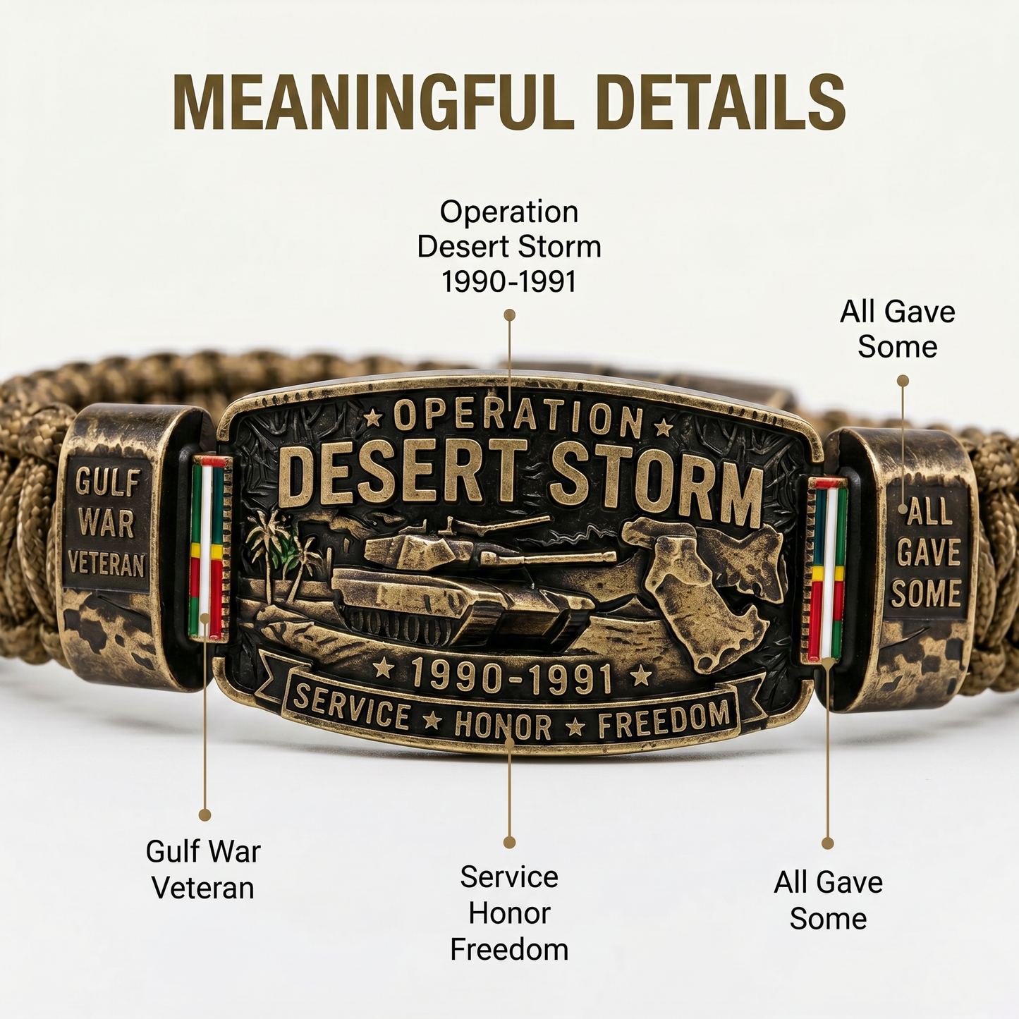 🎉Operation Desert Storm Veteran Paracord Bracelet