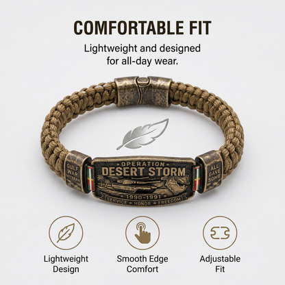 🎉Operation Desert Storm Veteran Paracord Bracelet