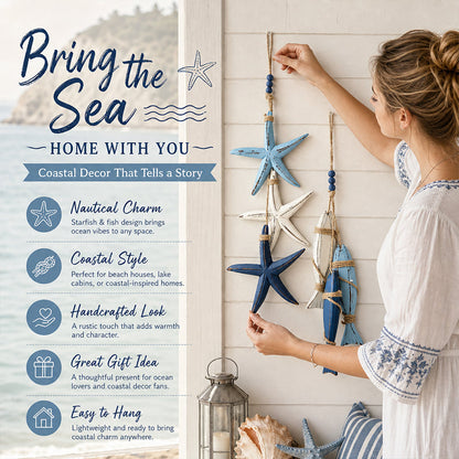 🌊Mediterranean Decorative Starfish & Fish Hanging Ornaments