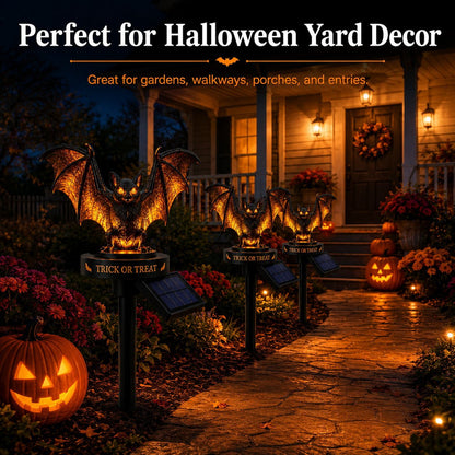 Solar Halloween Bat Garden Stake Light