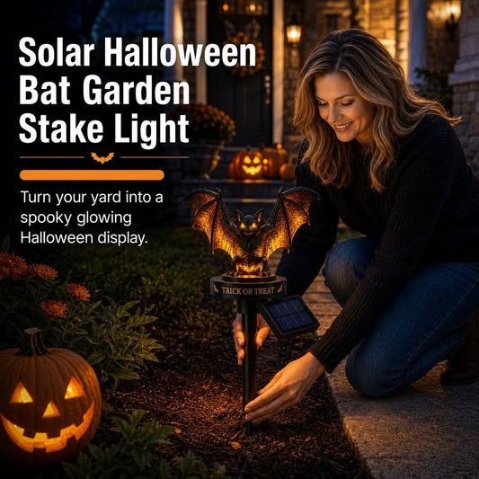 Solar Halloween Bat Garden Stake Light