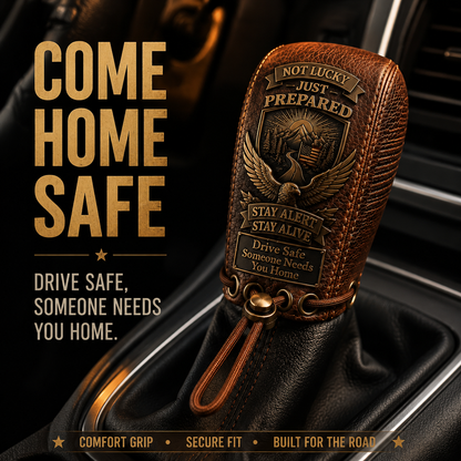 Built for the Road. Made for Peace of Mind. Premium Leather Gear Shift Cover