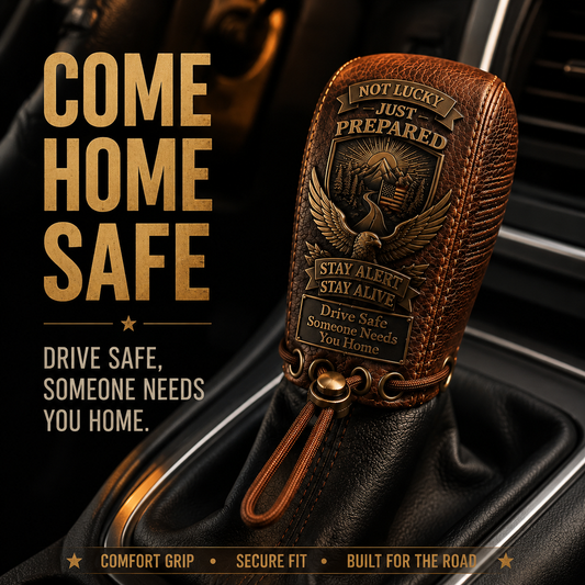Built for the Road. Made for Peace of Mind. Premium Leather Gear Shift Cover