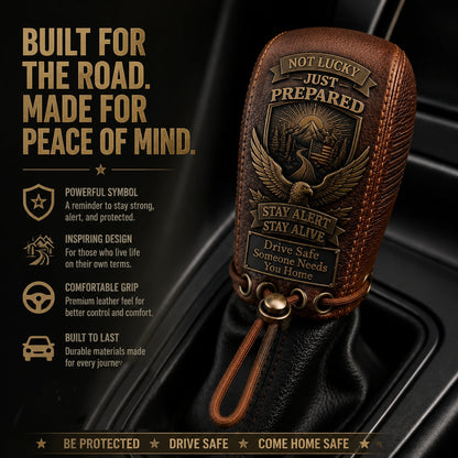 Built for the Road. Made for Peace of Mind. Premium Leather Gear Shift Cover