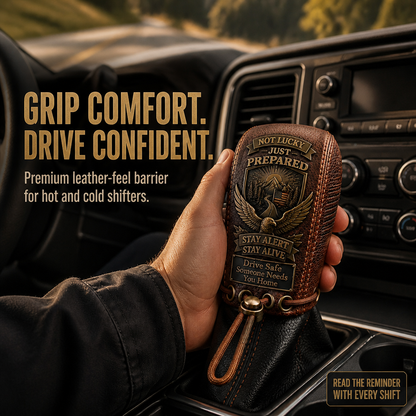 Built for the Road. Made for Peace of Mind. Premium Leather Gear Shift Cover