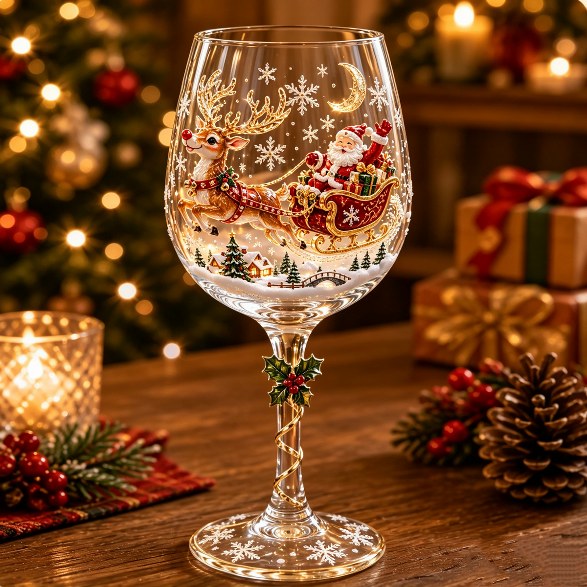 🔥🎁 Christmas Wine Glass Collection Gift Box Set ✨