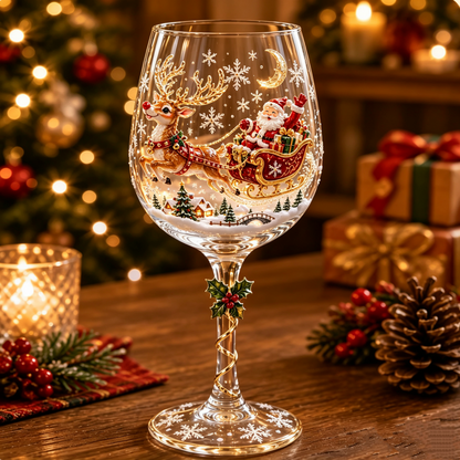 🔥🎁 Christmas Wine Glass Collection Gift Box Set ✨