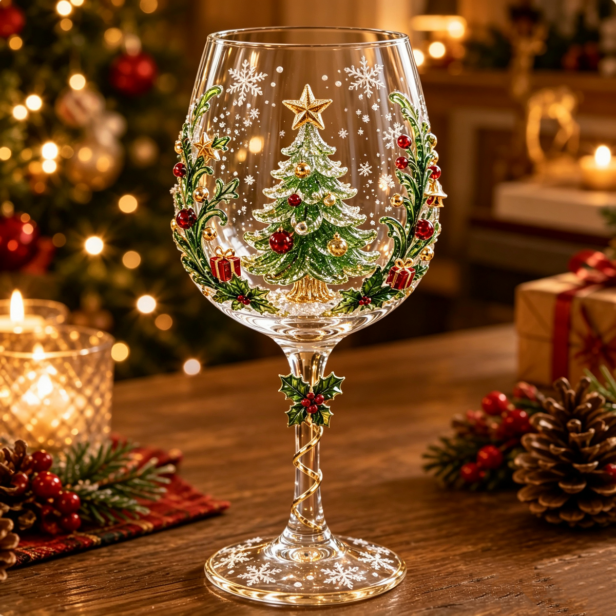 🔥🎁 Christmas Wine Glass Collection Gift Box Set ✨