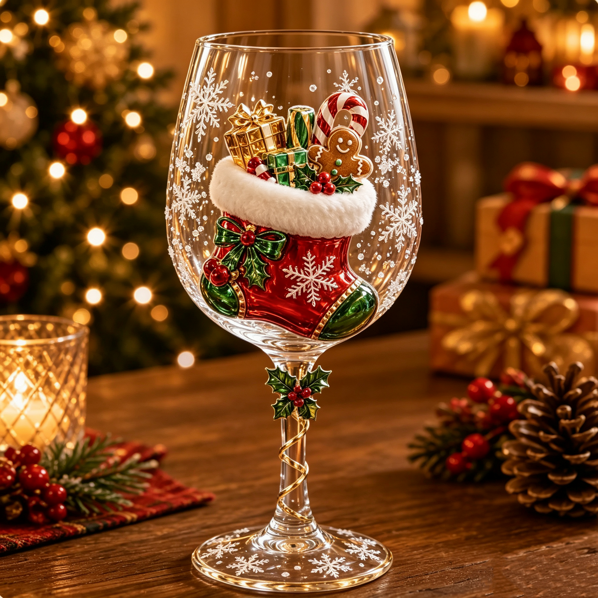 🔥🎁 Christmas Wine Glass Collection Gift Box Set ✨
