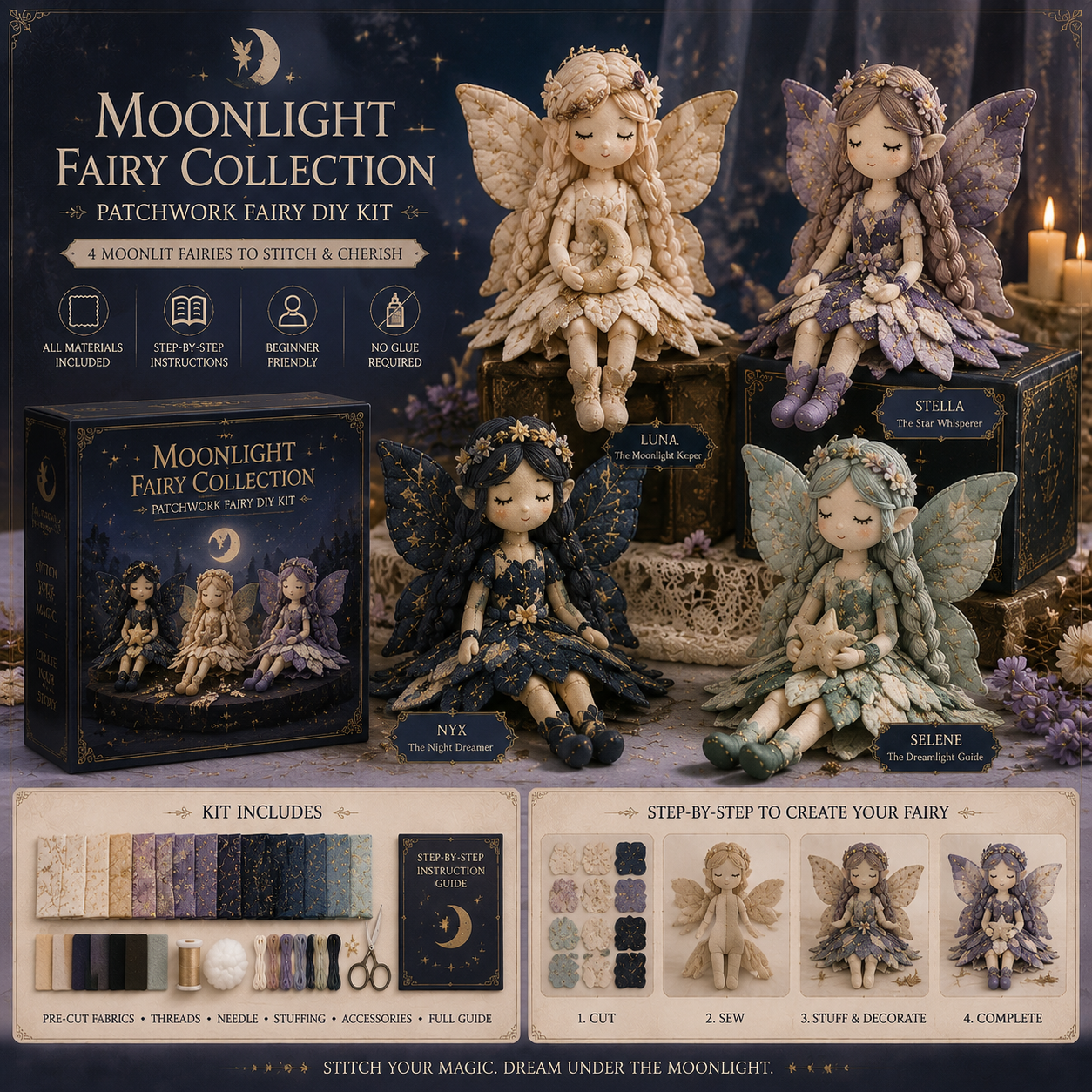 🎁FLASH SALEA✨Fairy Patchwork DIY Collection