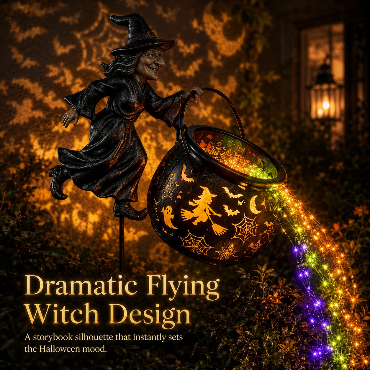 🎃Witch Potion Waterfall Garden Lamp