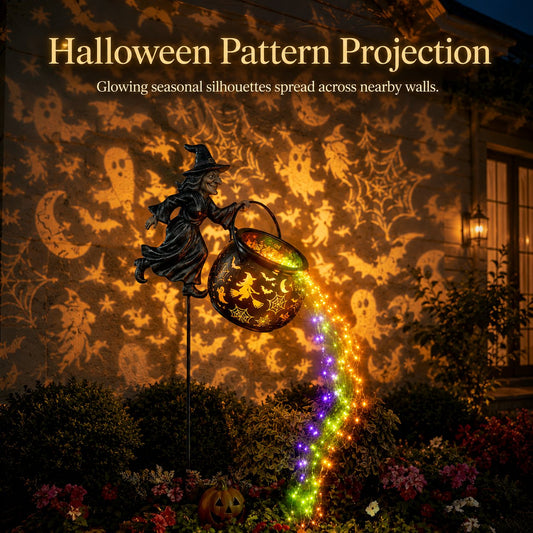🎃Witch Potion Waterfall Garden Lamp
