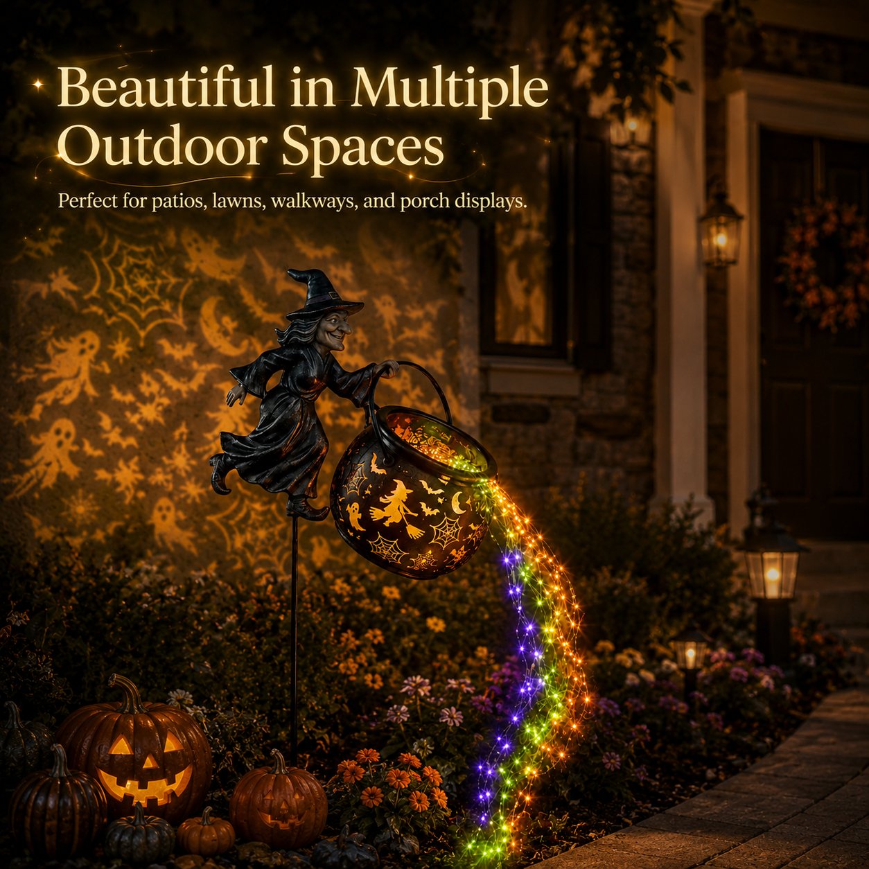 🎃Witch Potion Waterfall Garden Lamp