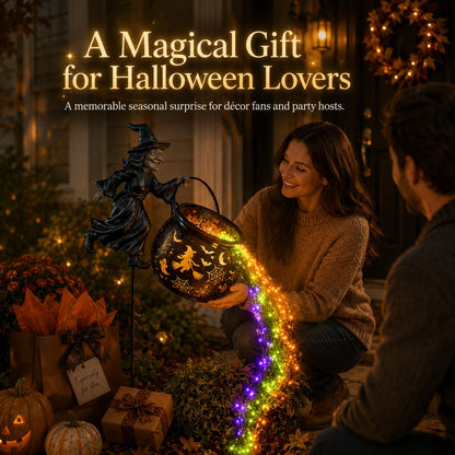 🎃Witch Potion Waterfall Garden Lamp