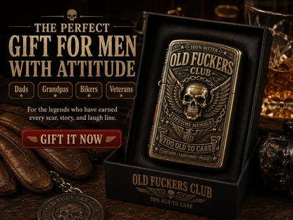 ☠️ Old Fuckers Club Vintage Lighter | 2026 Limited Edition Collectible Metal Lighter