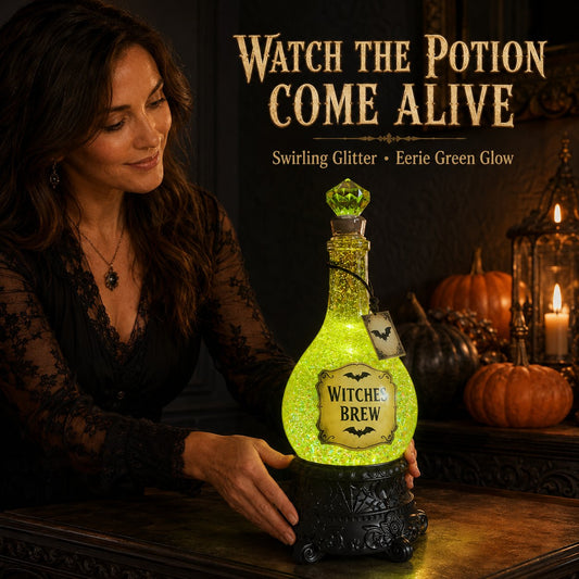 🔥Last Day 49% OFF -🧙✨Lighted Witches’ Brew Poison Bottle Glitter Globe(📦Buy 2 Free Shipping) - Buy 1