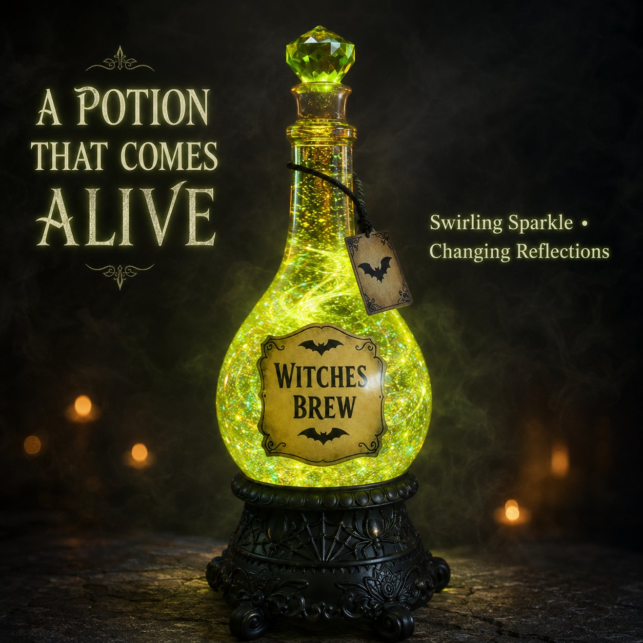 🔥Last Day 49% OFF -🧙✨Lighted Witches’ Brew Poison Bottle Glitter Globe(📦Buy 2 Free Shipping) - Buy 1