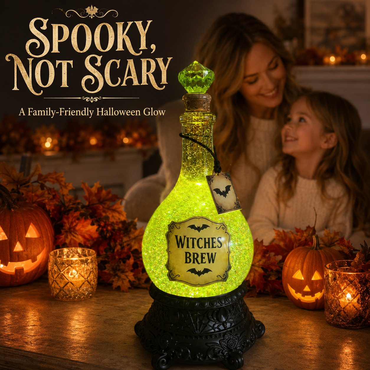 🔥Last Day 49% OFF -🧙✨Lighted Witches’ Brew Poison Bottle Glitter Globe(📦Buy 2 Free Shipping) - Buy 1