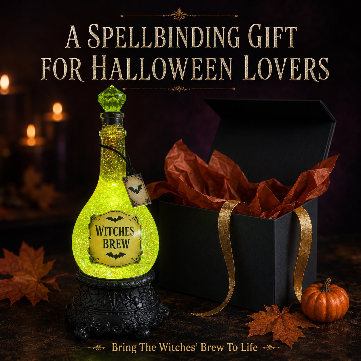 🔥Last Day 49% OFF -🧙✨Lighted Witches’ Brew Poison Bottle Glitter Globe(📦Buy 2 Free Shipping) - Buy 1