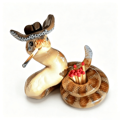 🐍 Snake Matchbox – Creative Decorative Match Holder with Artistic Design for Candles & Home Styling - Buy 1