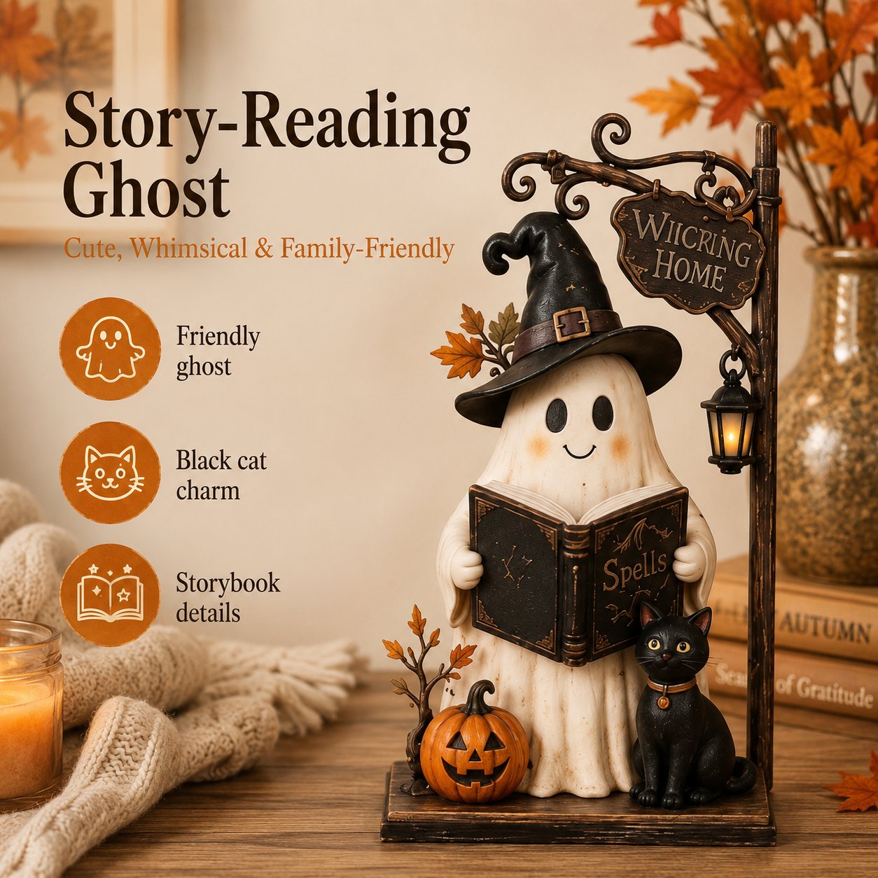 🔥Last Day 49% OFF - 🧙🖤Lighted Halloween Haunted House & Character Figurine Collection - Lighted Haunted House
