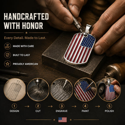 The Gift He’ll Never Forget — Handcrafted Flag Pendant