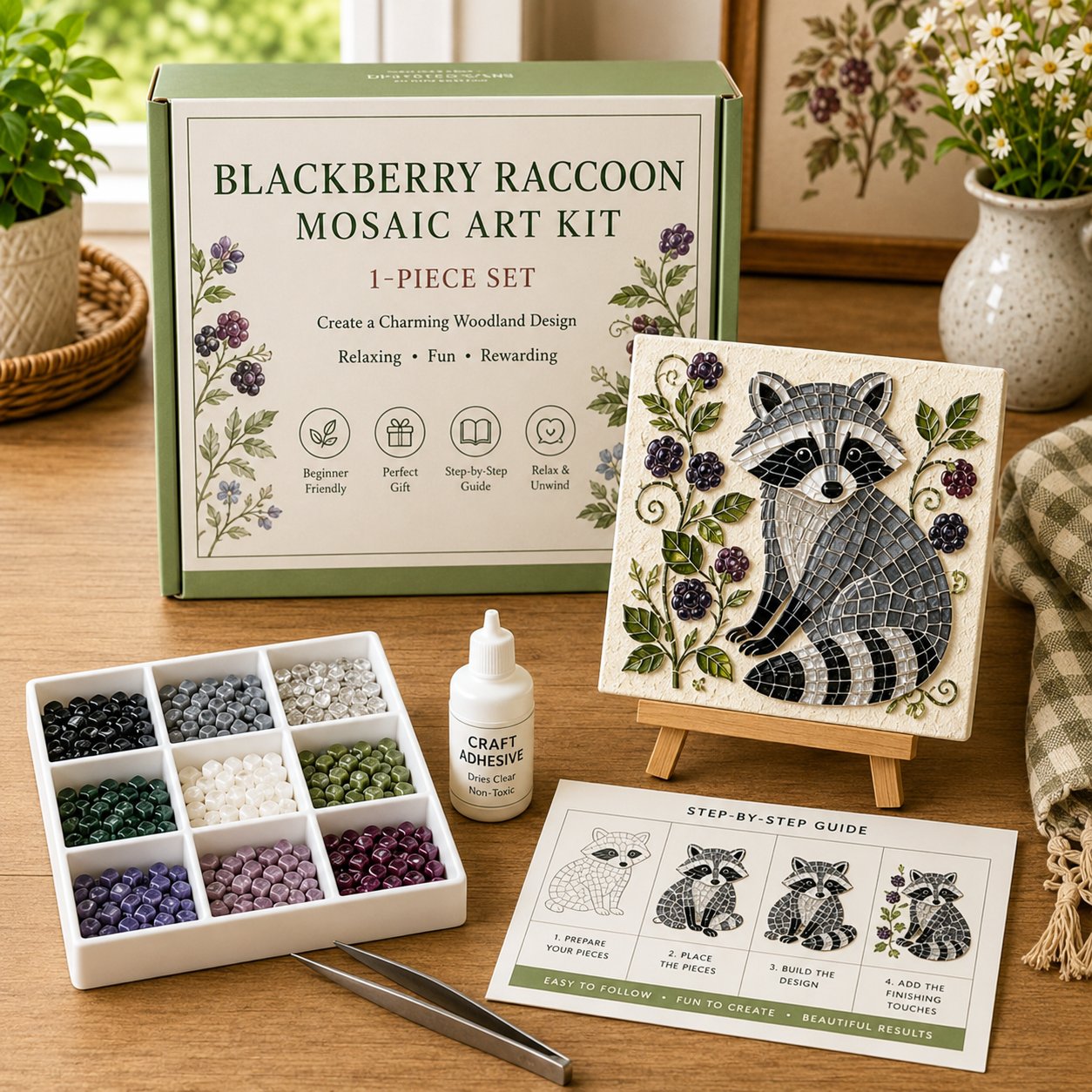 🌿 Woodland Mosaic Art Diy Kit
